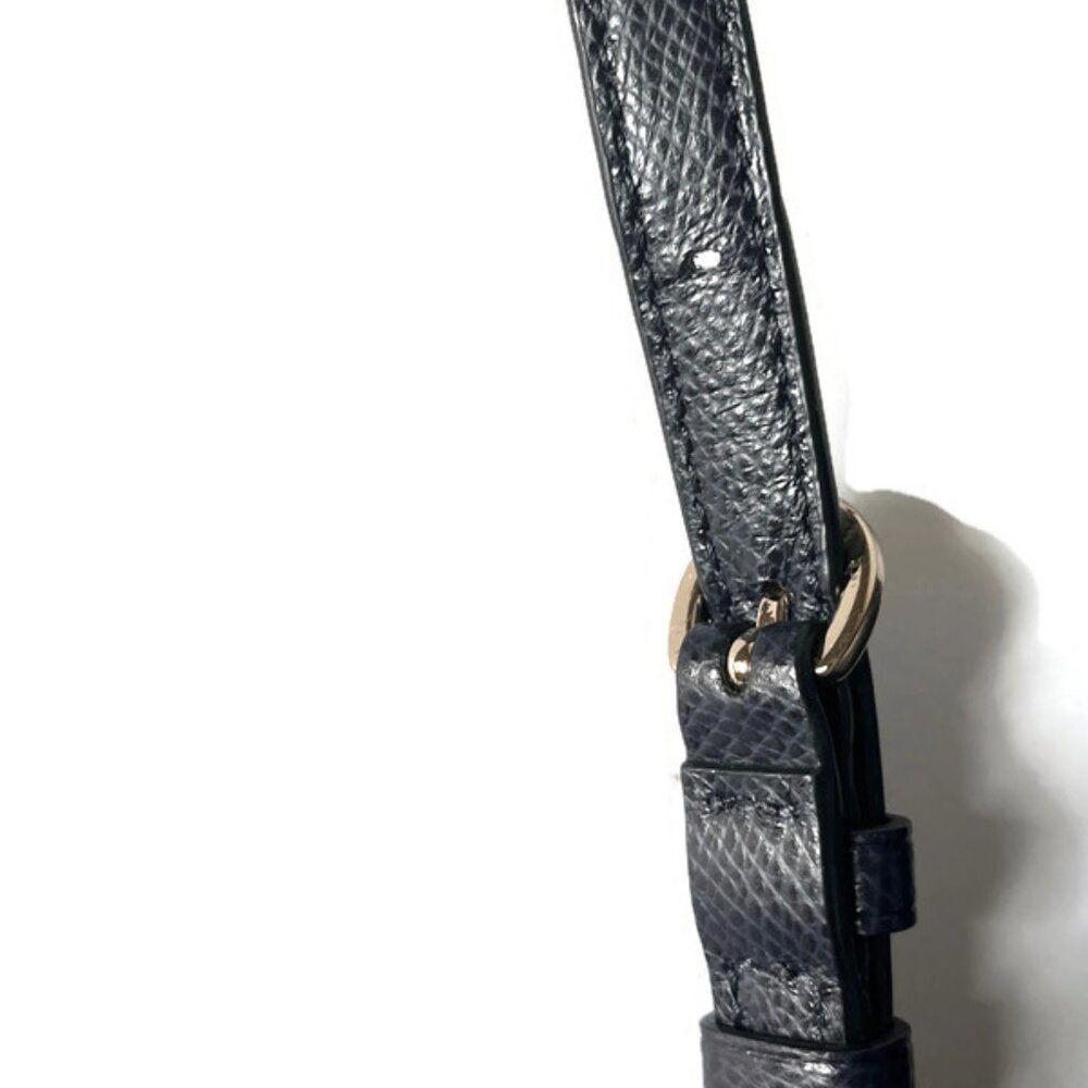 Coach F34663 Minetta Leather Handbag Satchel Midnight Blue Navy Crossbody Purse - Picture 7 of 10